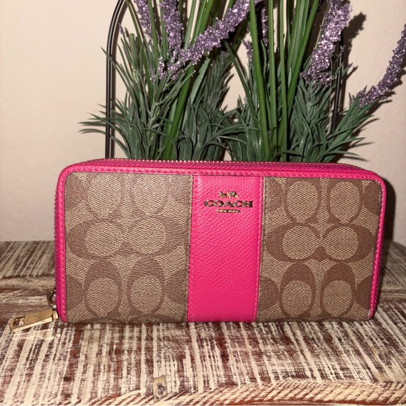 Coach Handbags - Coach Tan and Pink Women's Wallet